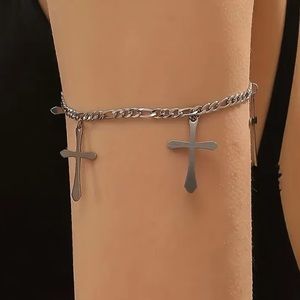 Cross Chain Upper Arm Cuff Bracelet